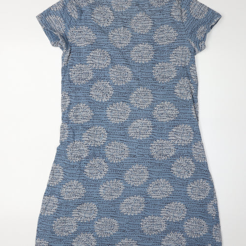 White Stuff Women's Blue Floral Dress Size 14 Casual