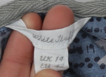 White Stuff Women's Blue Floral Dress Size 14 Casual