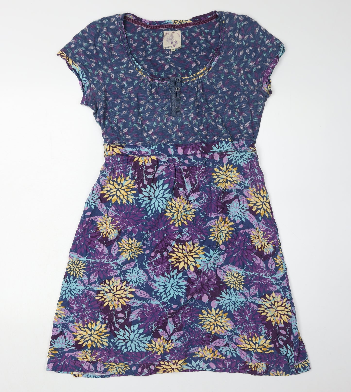 Manoray Women's Multicoloured Floral Dress, Size 14