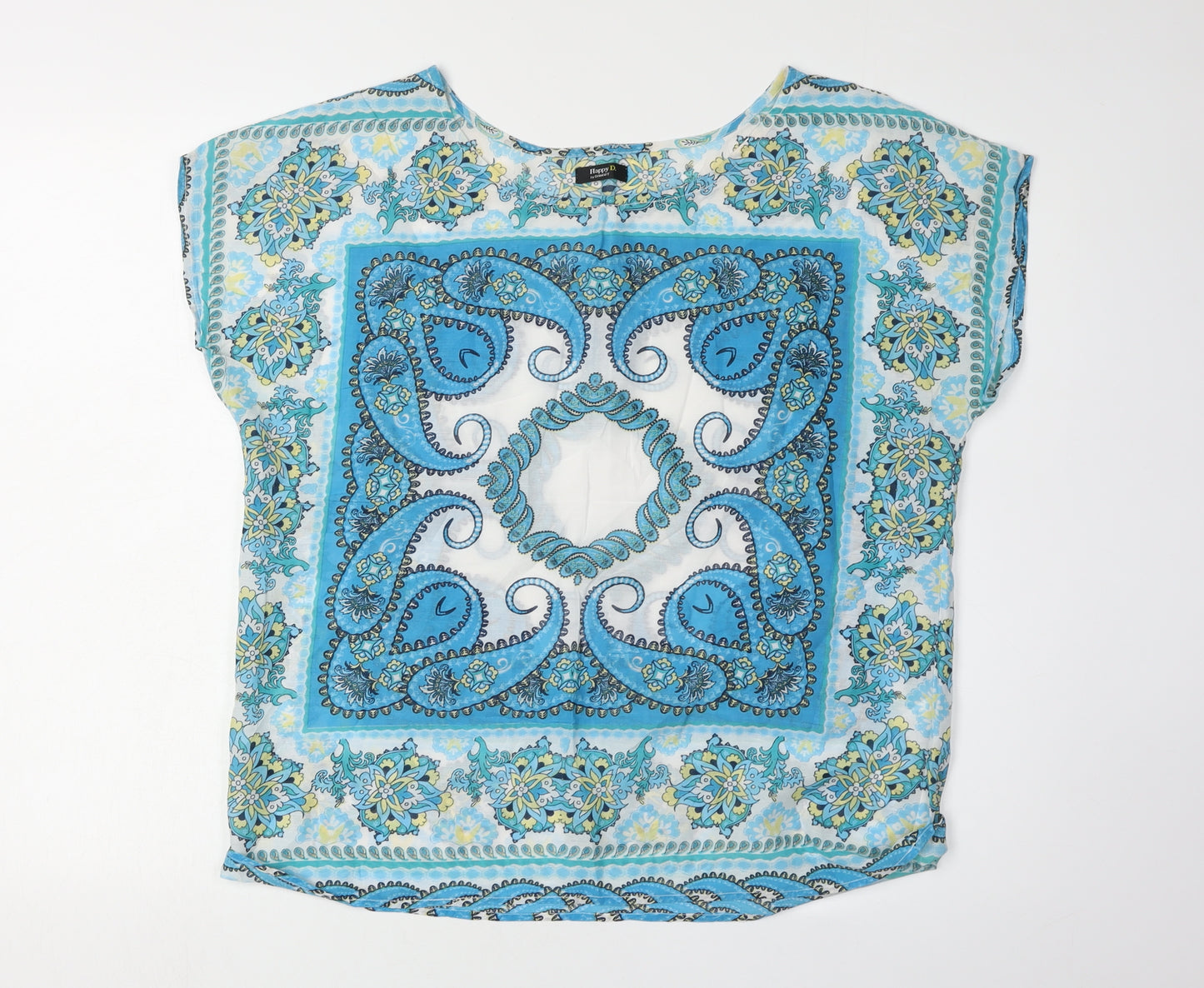 Damart Women's Blue Blouse - Size 14, Casual Spring