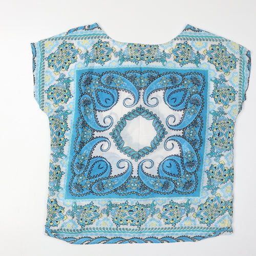 Damart Women's Blue Blouse - Size 14, Casual Spring