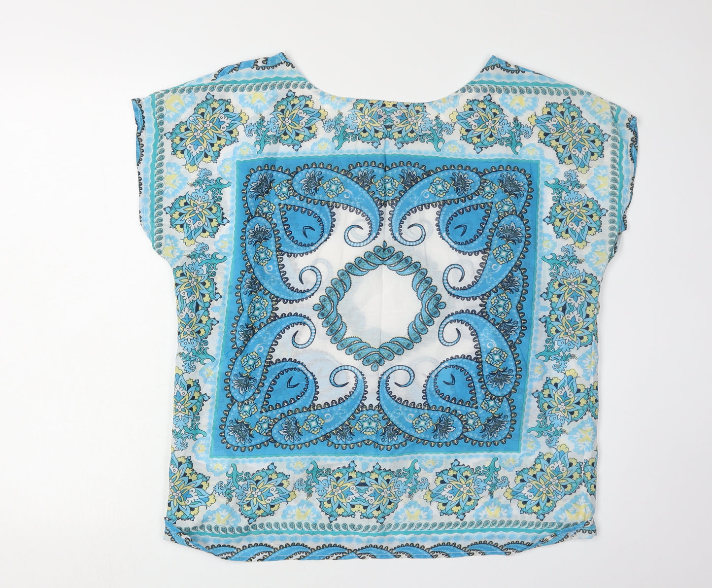 Damart Women's Blue Blouse - Size 14, Casual Spring