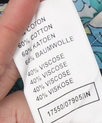 Damart Women's Blue Blouse - Size 14, Casual Spring