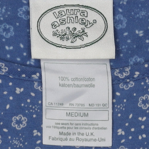 Laura Ashley Women's Blue Floral Midi Dress Sleeveless
