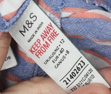 Marks and Spencer Women's Striped Slip Dress Size 12