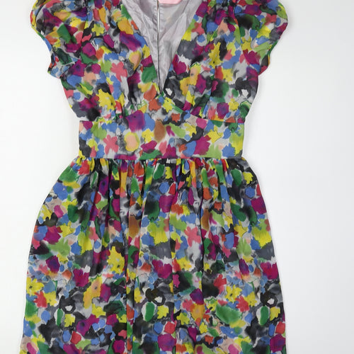 Lipsy Women's Multicoloured Floral A-Line Dress