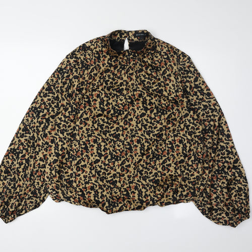 Blue Vanilla Women's Animal Print Blouse, M, Multicoloured