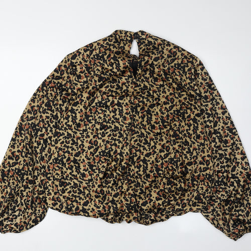 Blue Vanilla Women's Animal Print Blouse, M, Multicoloured