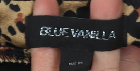 Blue Vanilla Women's Animal Print Blouse, M, Multicoloured