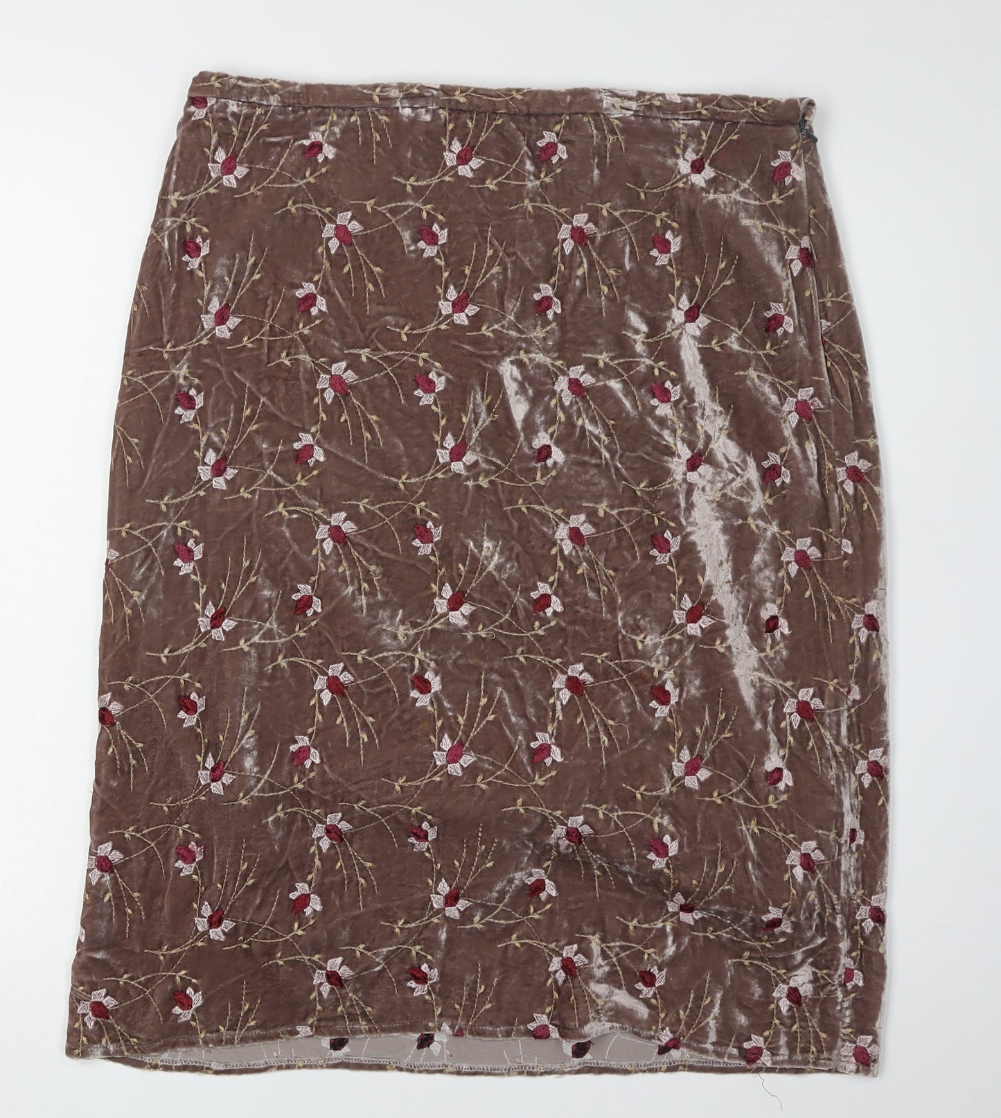 Anthology Avoca Women's Velvet Embroidered Skirt, Size 10