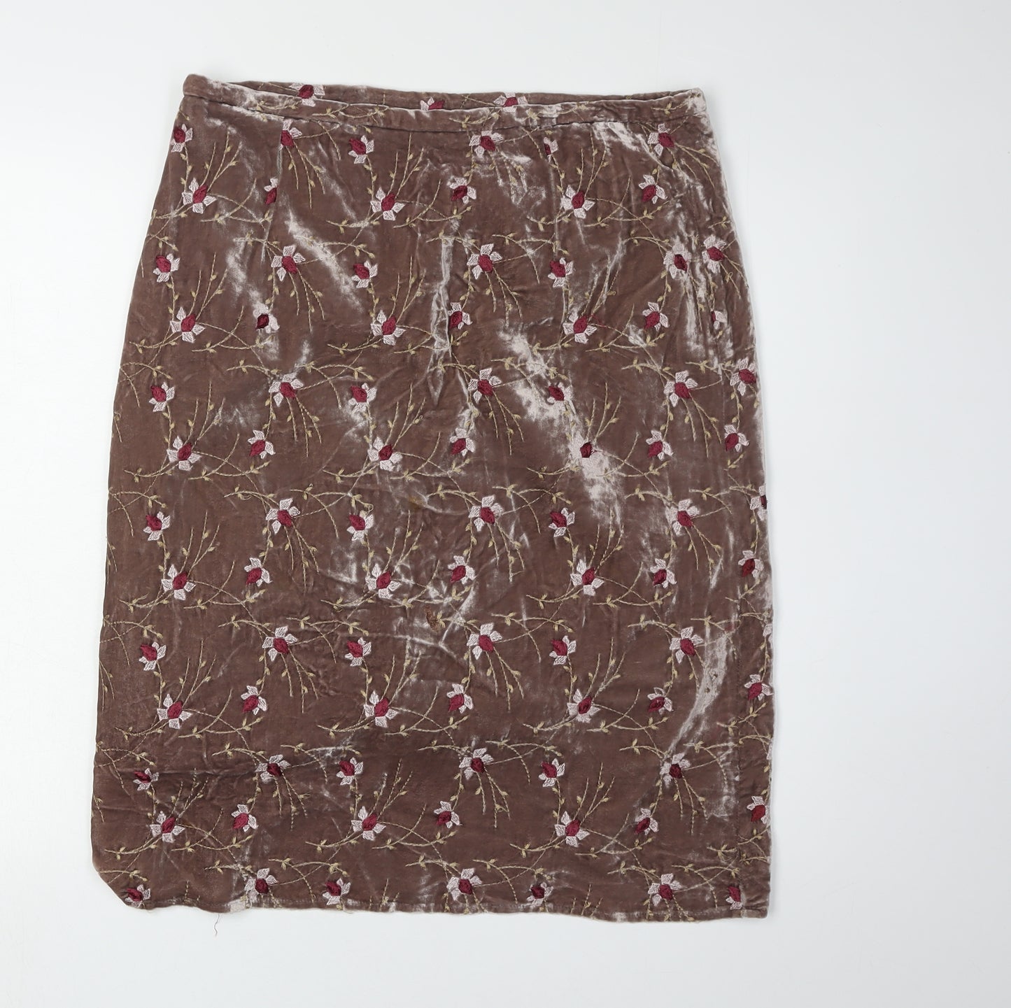 Anthology Avoca Women's Velvet Embroidered Skirt, Size 10