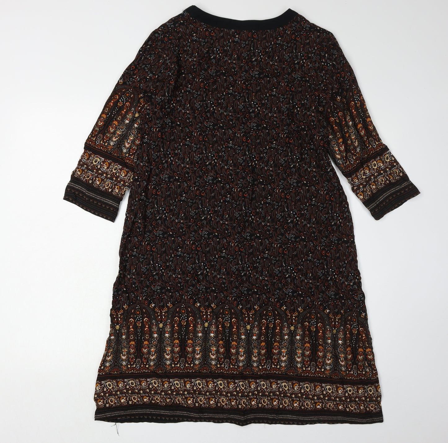 Brave Soul Women's Paisley 3/4 Sleeve Dress S