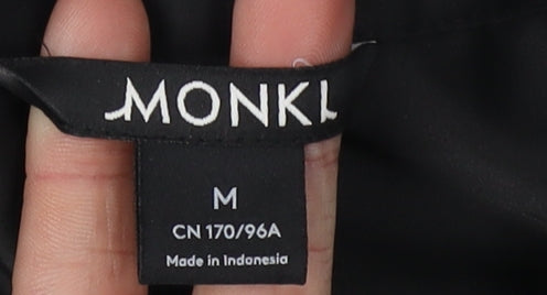 Monki Women's Black Shirt Dress M with Belted Waist