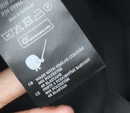 Monki Women's Black Shirt Dress M with Belted Waist