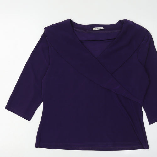 Minuet Women's Purple Wrap Top Size 16