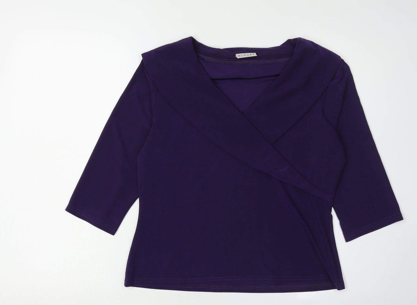 Minuet Women's Purple Wrap Top Size 16