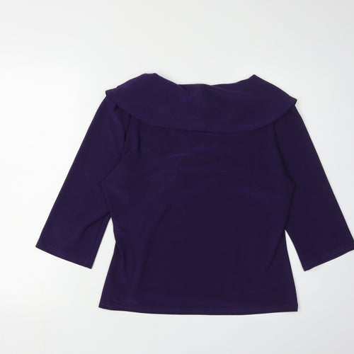 Minuet Women's Purple Wrap Top Size 16