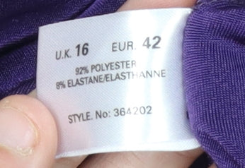 Minuet Women's Purple Wrap Top Size 16