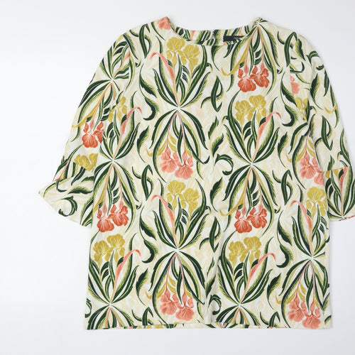 Next Women's Multicoloured Floral Tunic Blouse Size 16