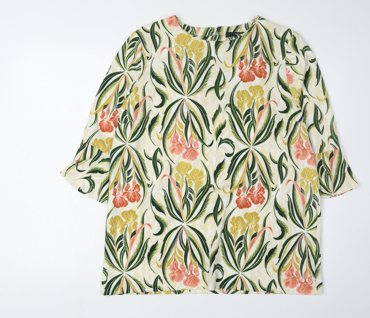 Next Women's Multicoloured Floral Tunic Blouse Size 16
