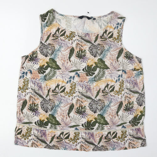 ISLE Women's Multicoloured Floral Tank Top Size 14