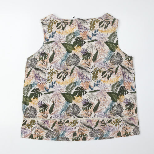 ISLE Women's Multicoloured Floral Tank Top Size 14