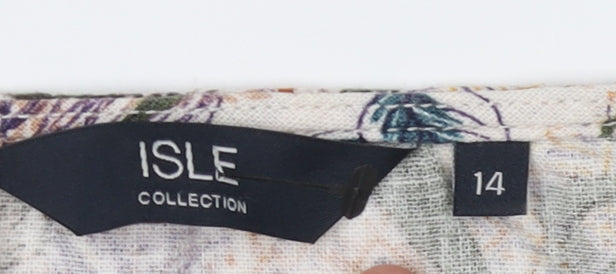 ISLE Women's Multicoloured Floral Tank Top Size 14