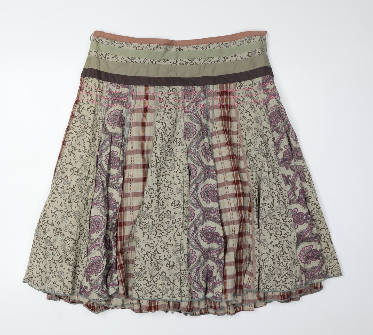 Next Women's Multicoloured Plaid Skirt Size 14