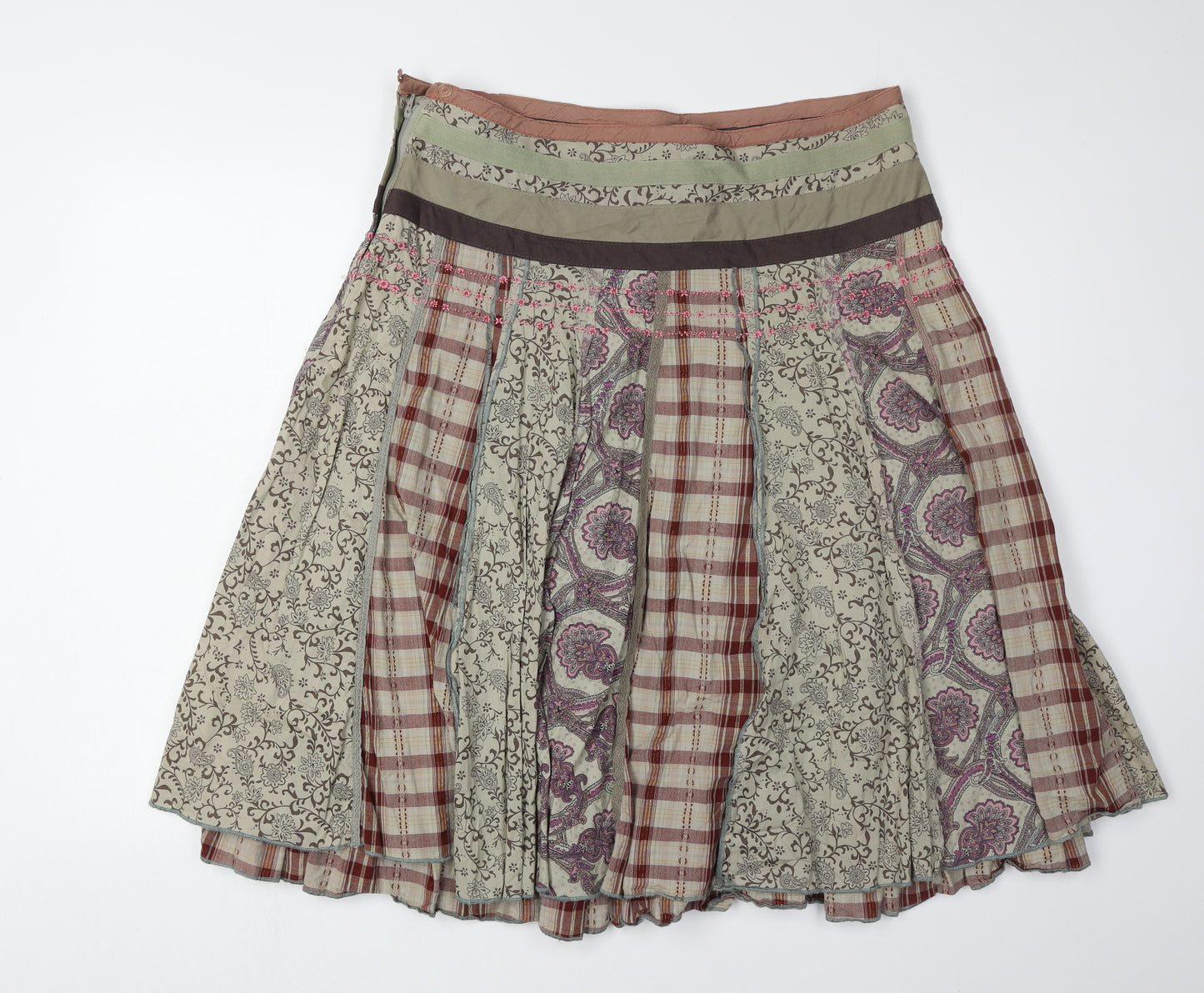 Next Women's Multicoloured Plaid Skirt Size 14