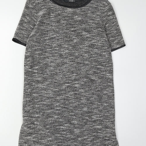 Quiz Women's Grey Shift Dress, Size 12, Short Sleeve