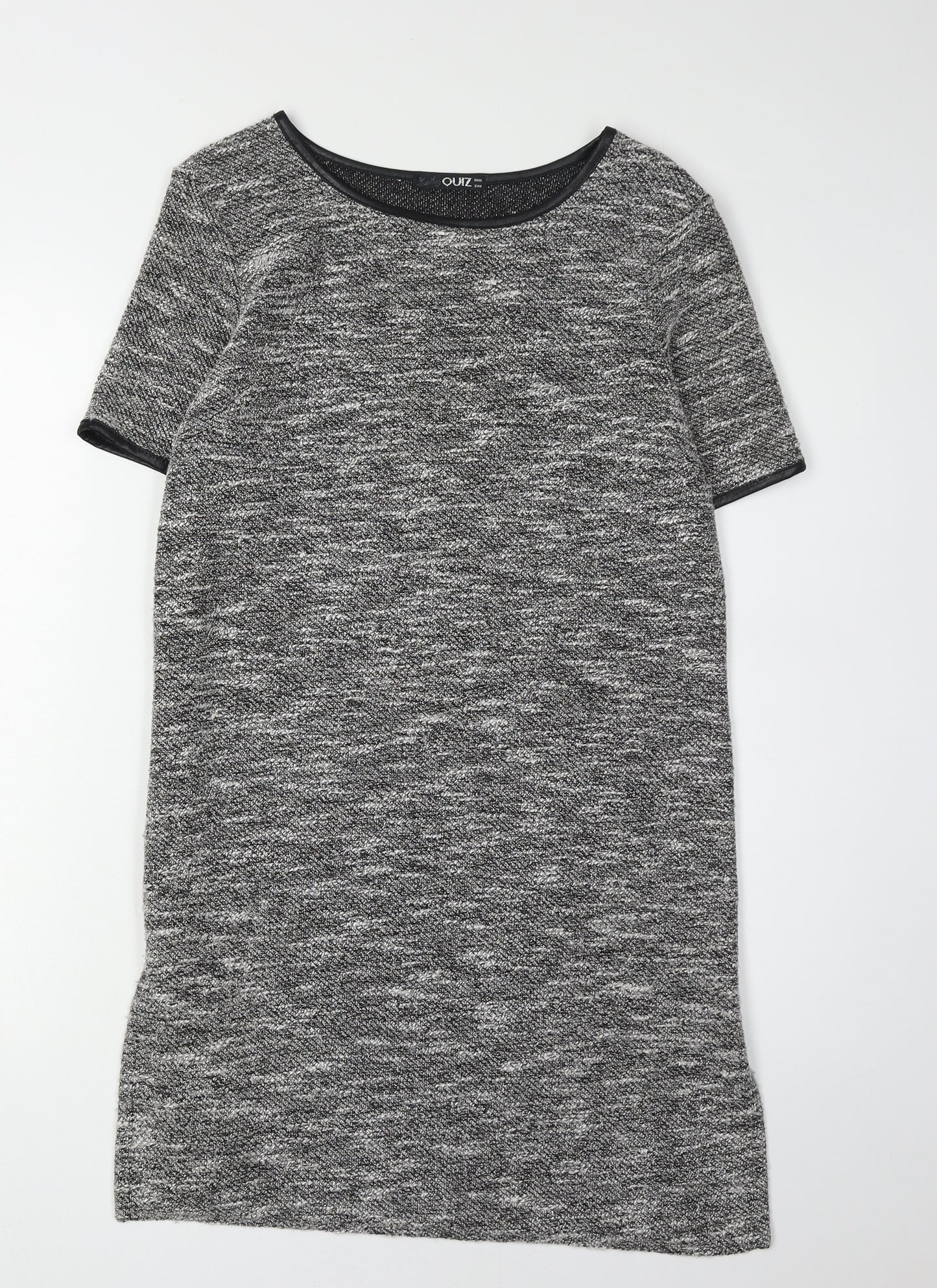 Quiz Women's Grey Shift Dress, Size 12, Short Sleeve