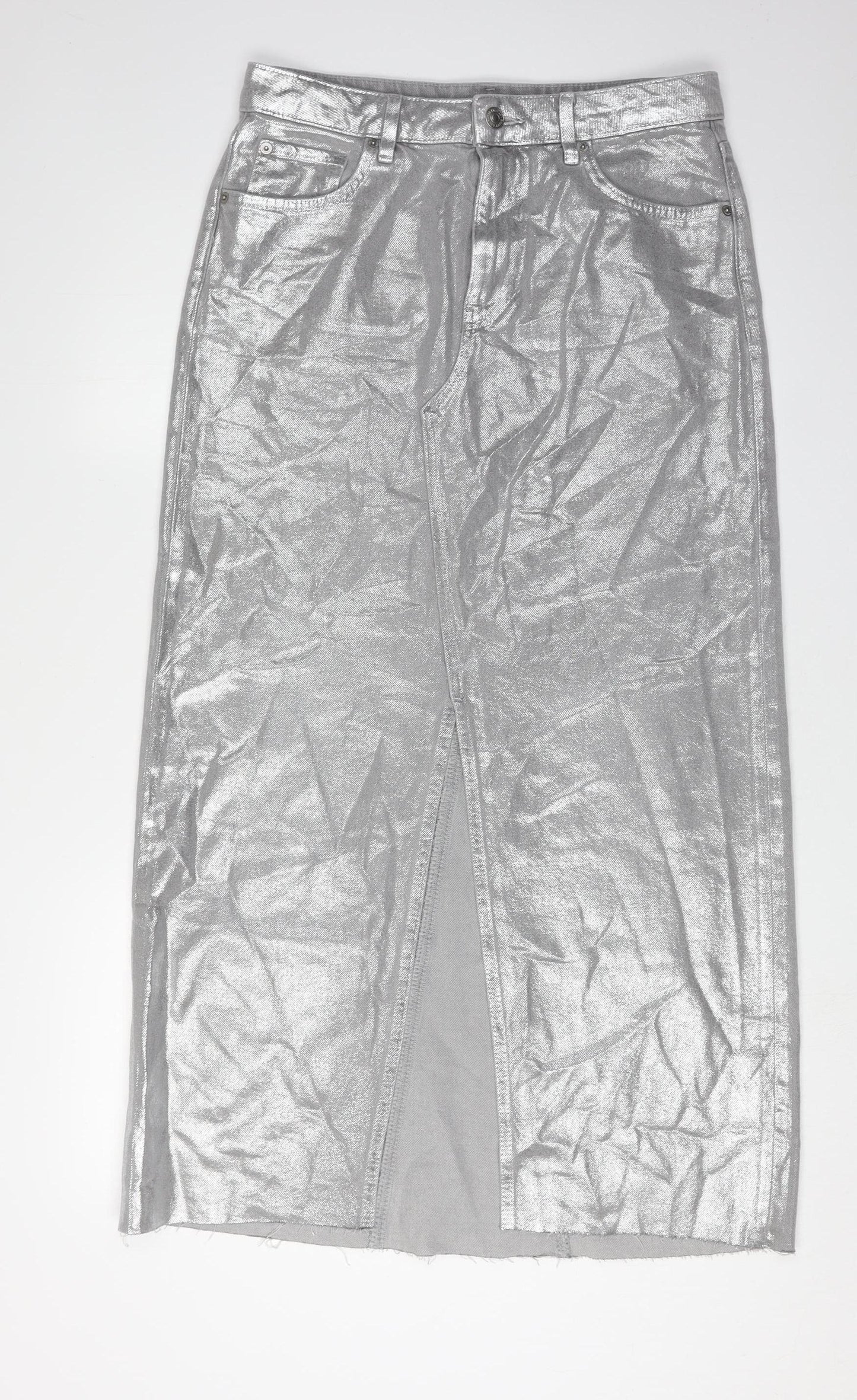 Marks and Spencer Women's Silver Pencil Skirt, Size 12