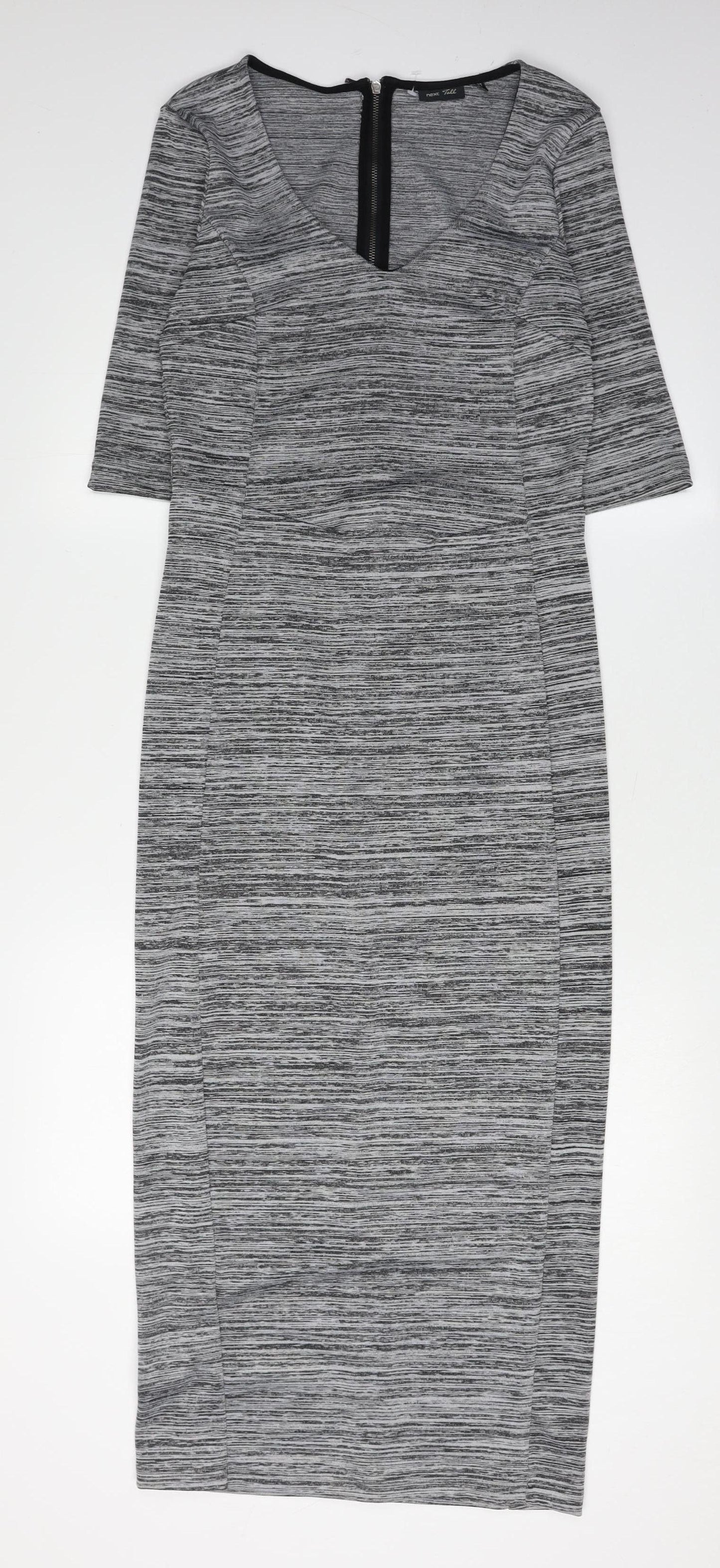 Next Women's Grey Midi Bodycon Dress Size 20 Tall