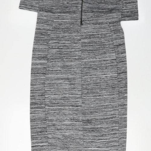 Next Women's Grey Midi Bodycon Dress Size 20 Tall