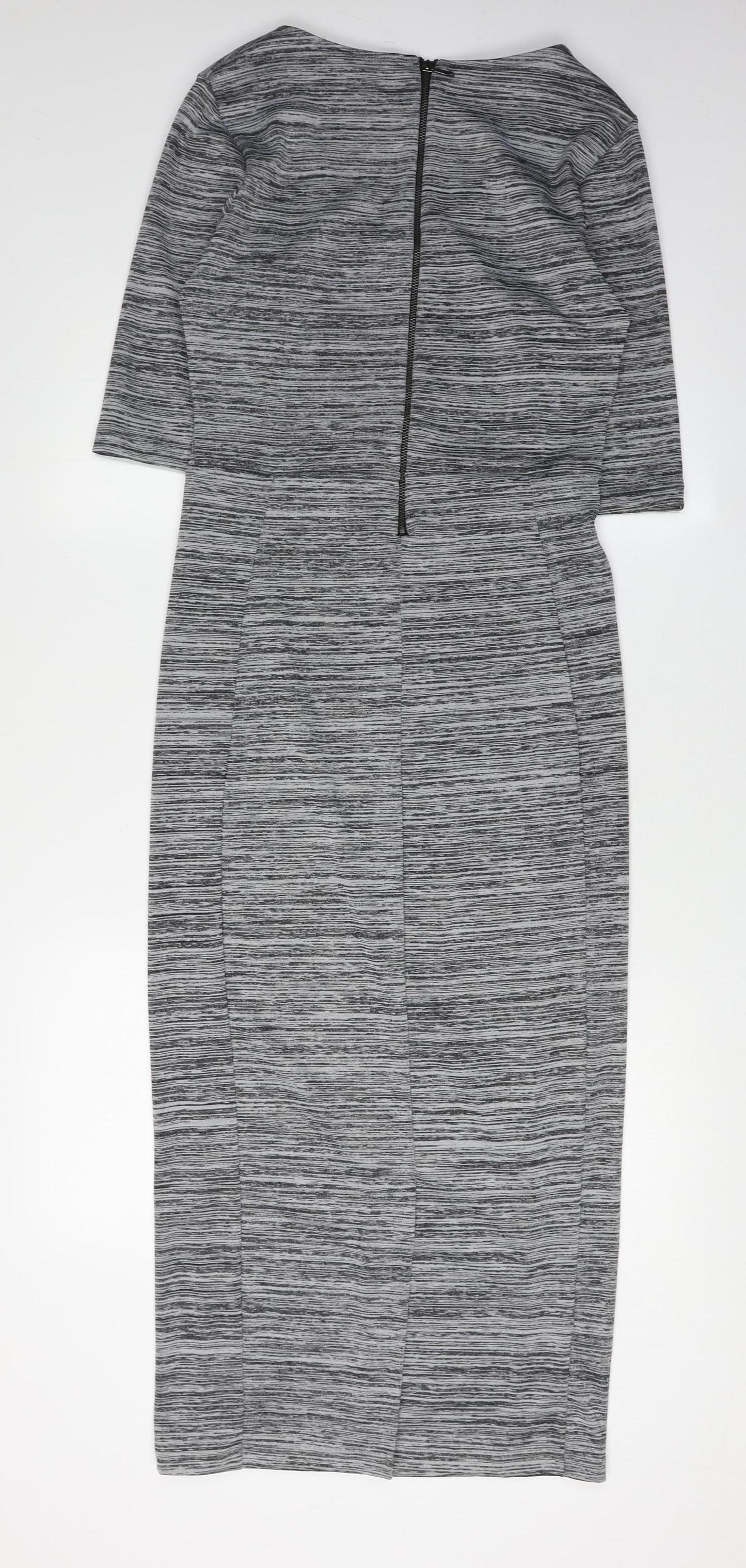 Next Women's Grey Midi Bodycon Dress Size 20 Tall