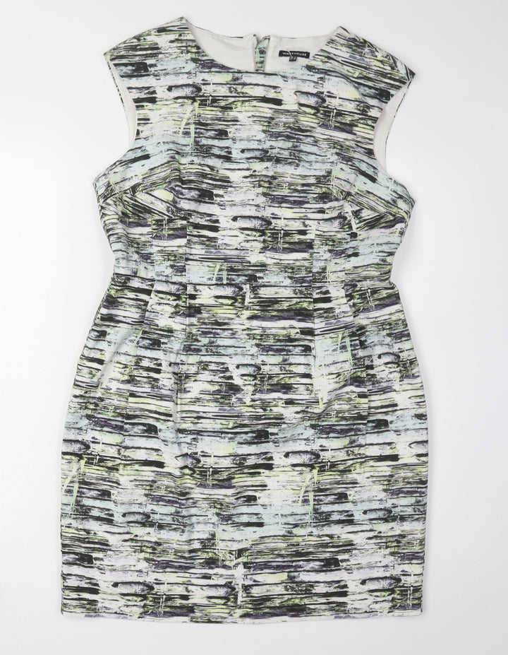 Warehouse Women's Multicoloured Sheath Dress Size 14