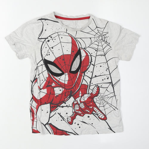 Nutmeg Boys Spider-Man Graphic T-Shirt Grey 7-8 Years