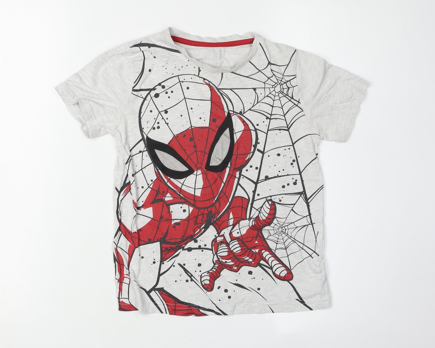 Nutmeg Boys Spider-Man Graphic T-Shirt Grey 7-8 Years