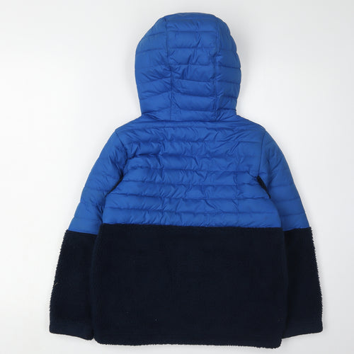 Columbia Boys Blue Hooded Puffer Jacket Size 7 - Winter Warm