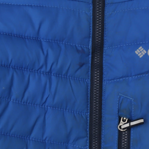 Columbia Boys Blue Hooded Puffer Jacket Size 7 - Winter Warm