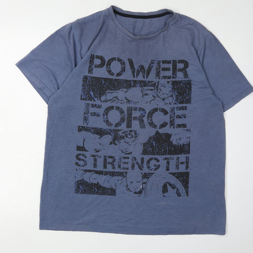 Marvel Avengers Men's Blue Graphic T-Shirt M