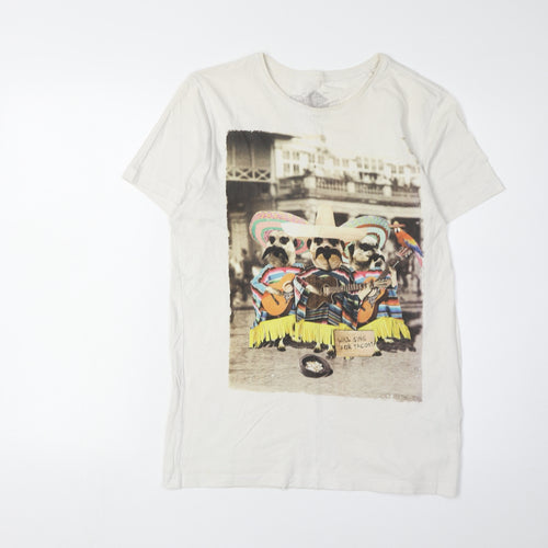 Red Herring Men's White Medium Graphic T-Shirt