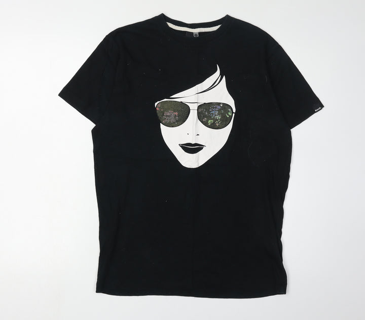 Bench Black Graphic T-shirt Size M Men's