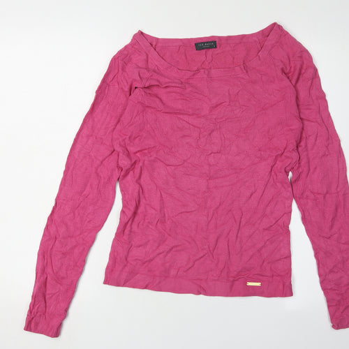 Ted Baker Women's Pink Pullover Jumper Size 10