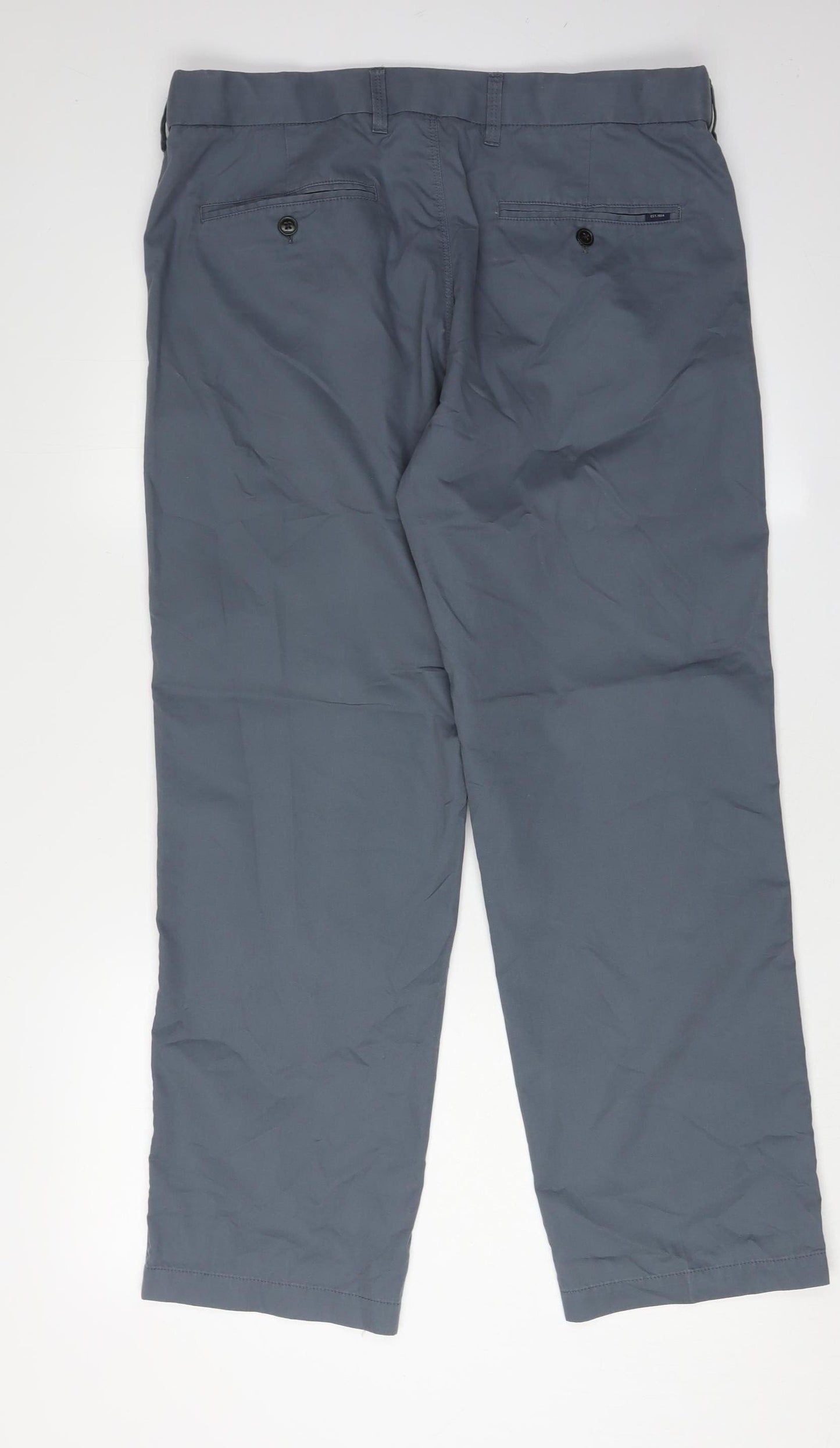 Marks and Spencer Men's Grey Chino Trousers 36 Regular