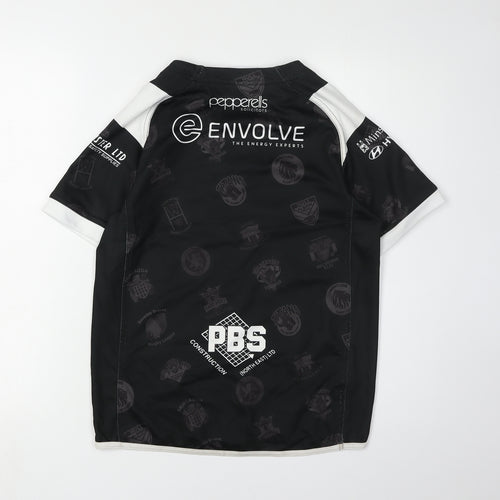 ISC Boys Black Rugby Jersey Short Sleeve Size 12