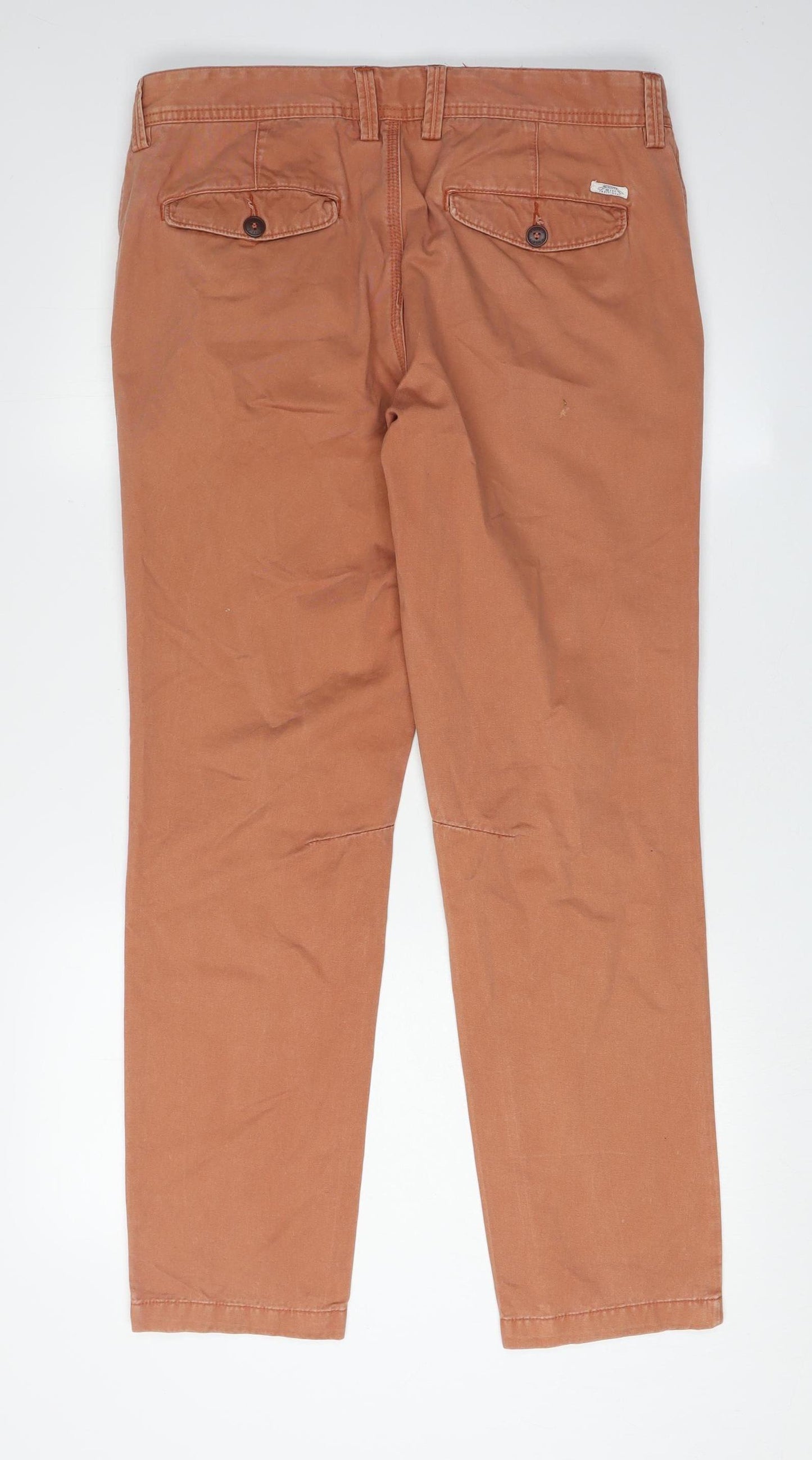 Next Men’s Brown Chino Trousers 34R Slim Fit