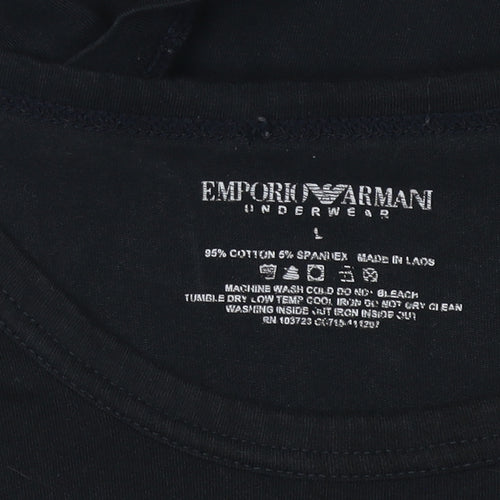 Emporio Armani Men's Black Short Sleeve T-Shirt L