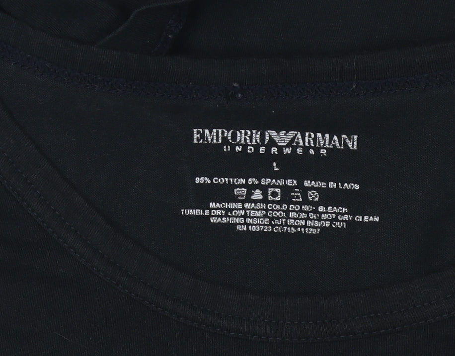 Emporio Armani Men's Black Short Sleeve T-Shirt L