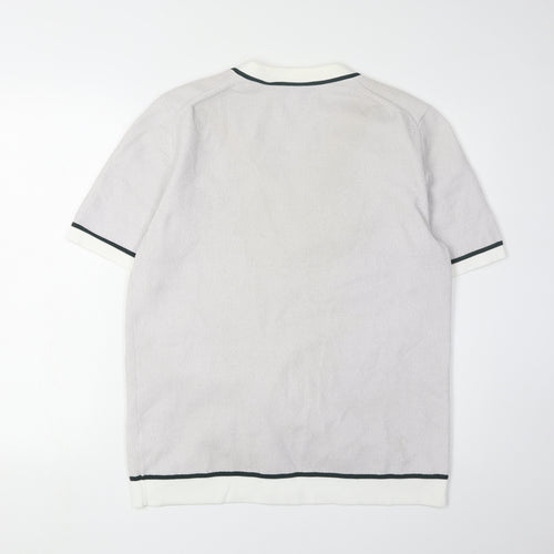 Reiss Women's Grey Cardigan M Short Sleeve